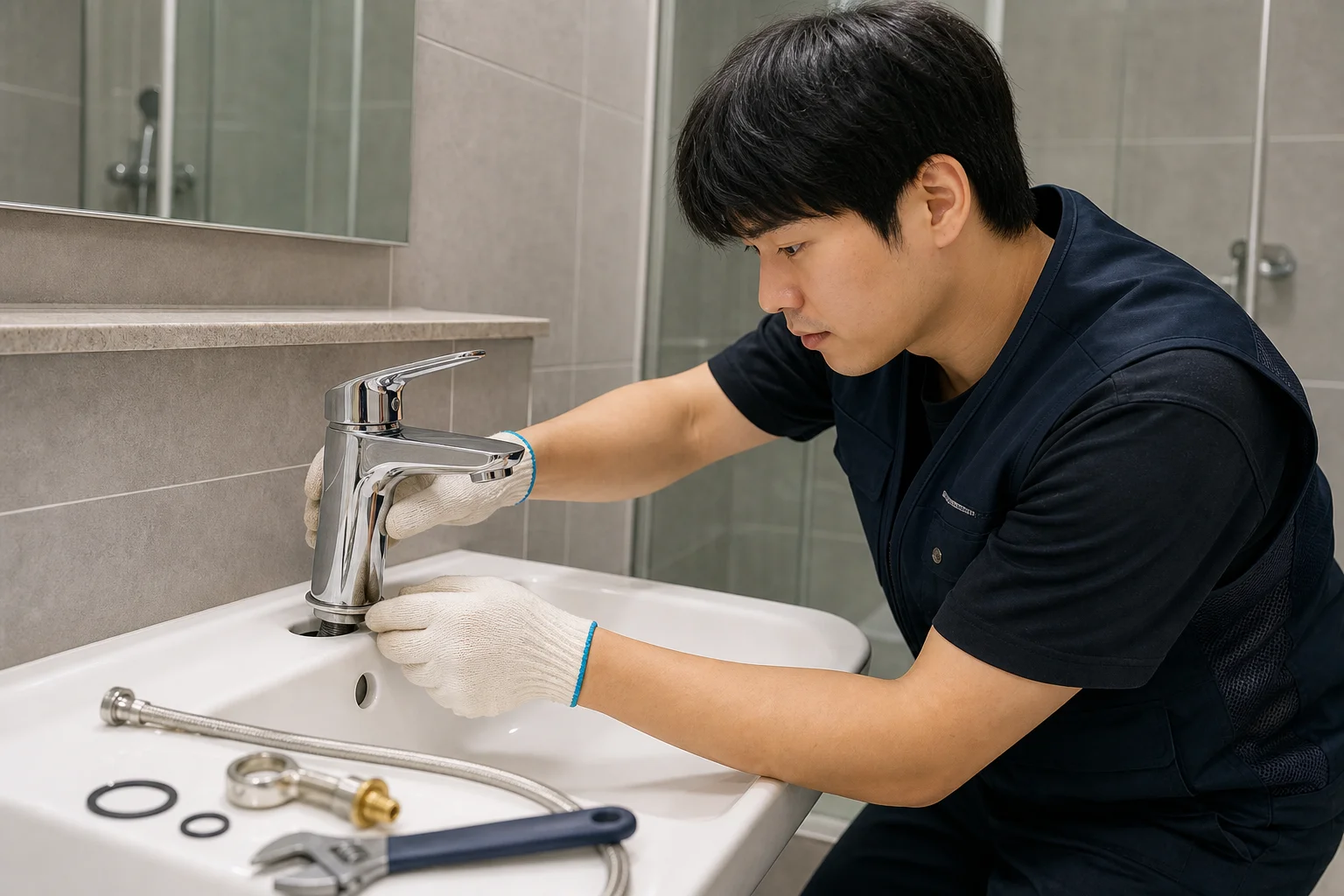 수전 교체 현장 시공 사진 4